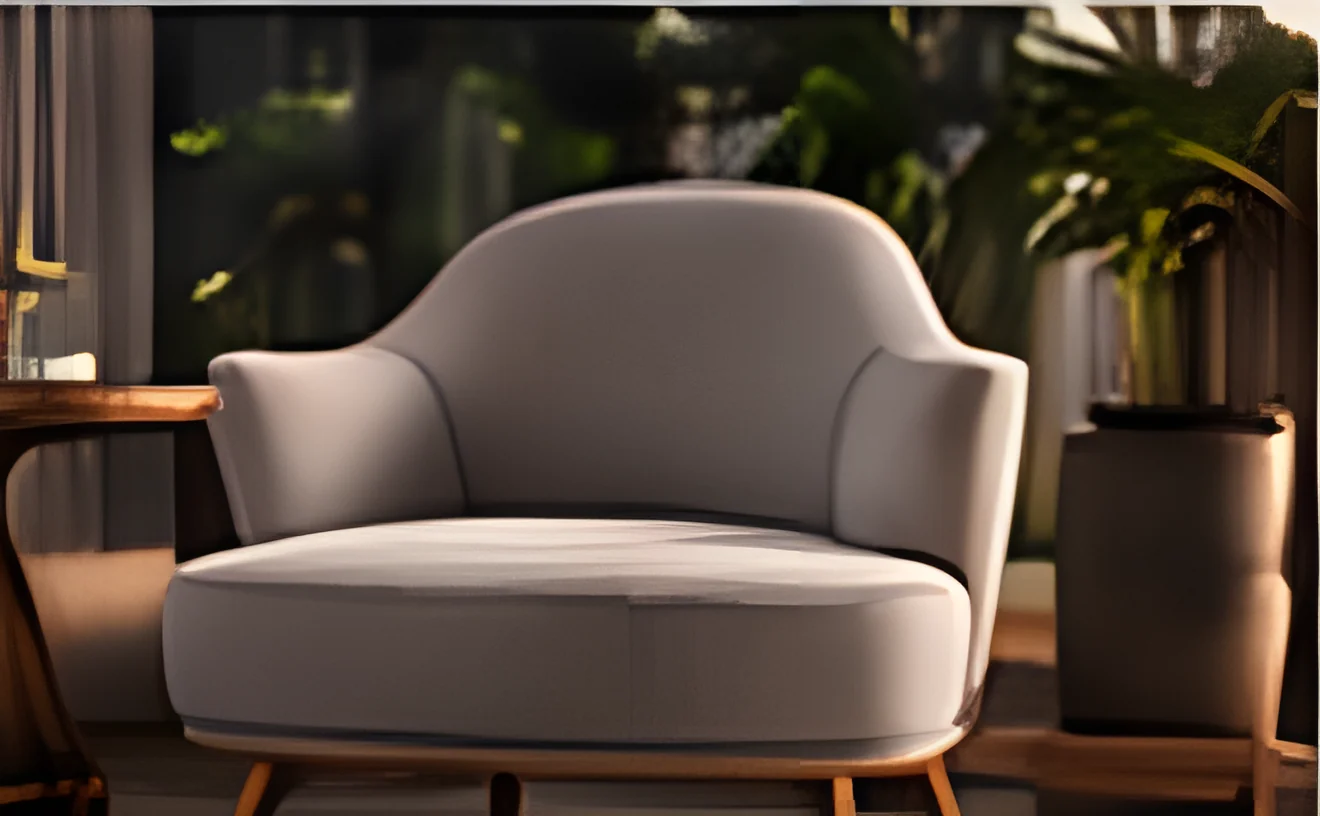 Gepolsterter Sessel in einem Interieur